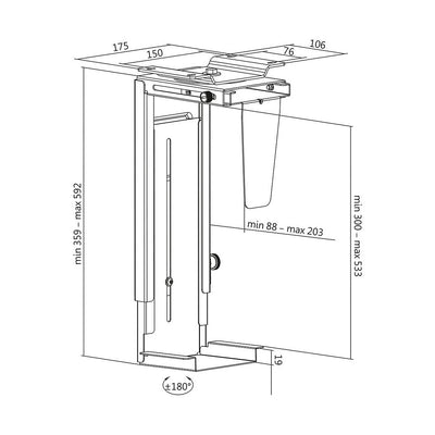 Supporto LogiLink Nero Torre (Ricondizionati A)