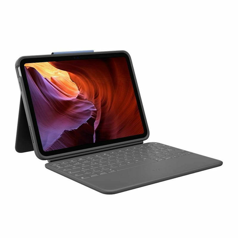 Funda para iPad + Teclado Logitech Qwerty Español Grafito (Reacondicionado A)