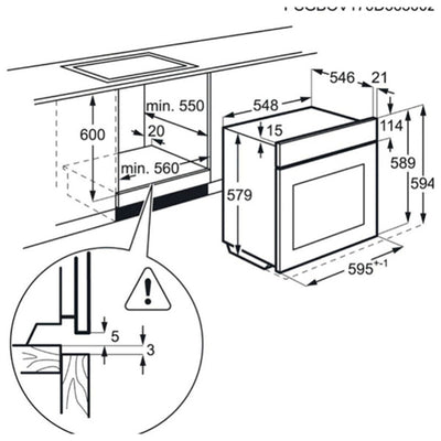 Horno Pirolítico AEG 71 L 3000W A+ 71 L (Reacondicionado B)