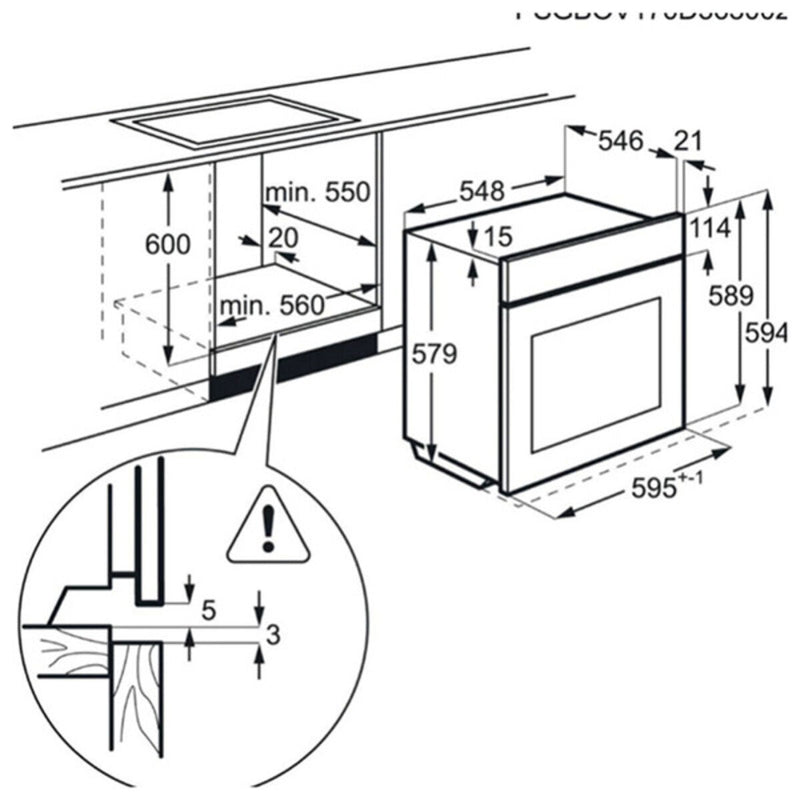 Pyrolytic Oven AEG 71 L 3000W A+ 71 L (Refurbished B)