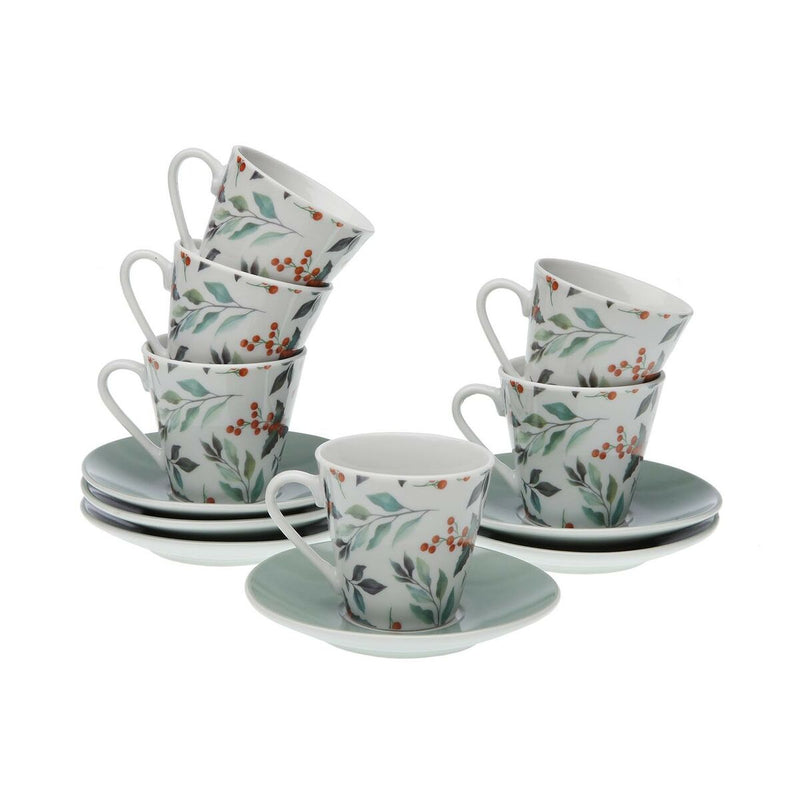 Set of Mugs with Saucers Versa Multicolour (Refurbished A)