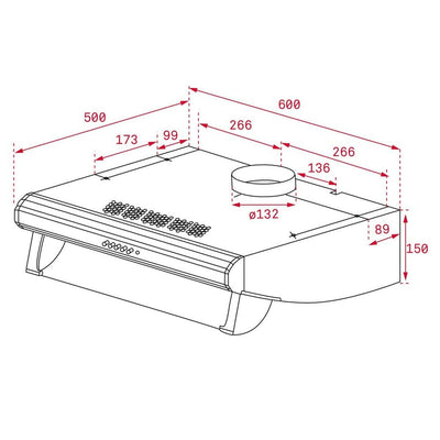 Cappa Classica Teka 60 cm 375 m3/h 73 dB 316 W Bianco Nero (Ricondizionati B)