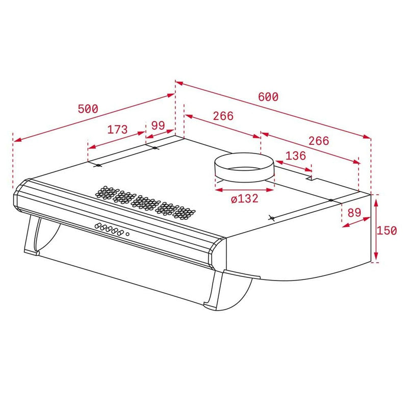 Konventioneller Rauchfang Teka 60 cm 375 m3/h 73 dB 316 W Weiß Schwarz (Restauriert B)