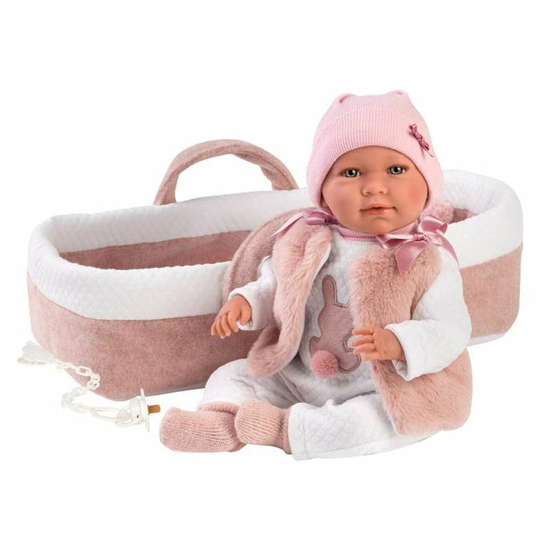 Babypuppe Llorens 40 cm Rosa Babytragetasche (Restauriert B)