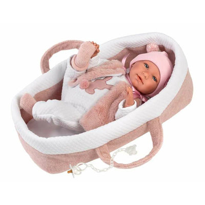 Babypuppe Llorens 40 cm Rosa Babytragetasche (Restauriert B)