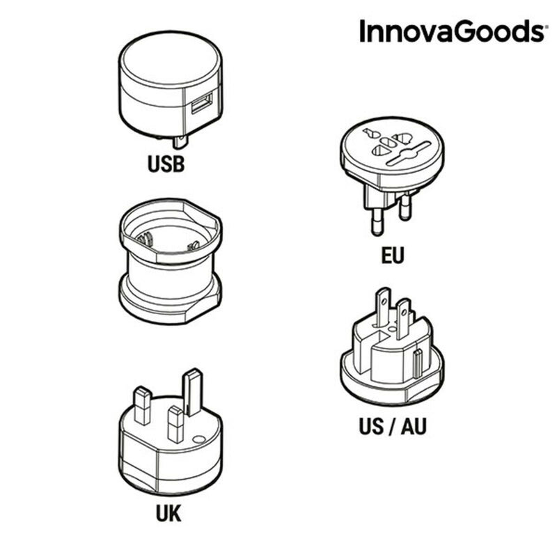 Adaptateur Prise Universelle de Voyage Electrip InnovaGoods (Reconditionné A)