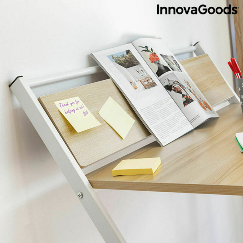 Folding Desk with Shelf InnovaGoods Tablezy Wood (Refurbished B)