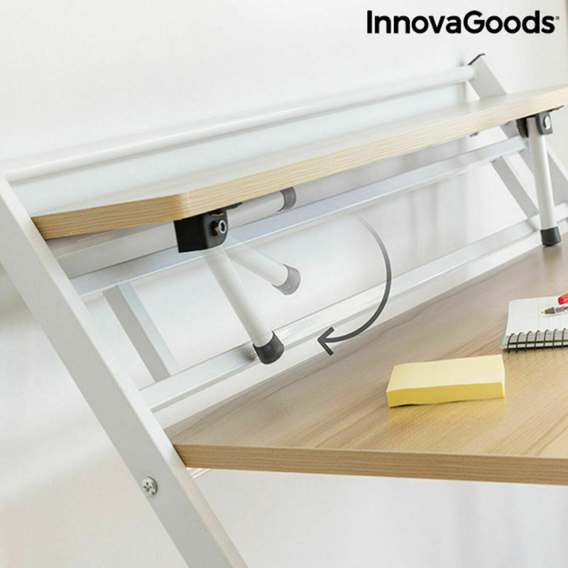 Folding Desk with Shelf InnovaGoods Tablezy Wood (Refurbished B)