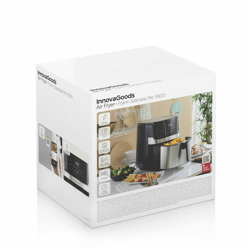 Heißluftfritteuse InnovaGoods Schwarz 1700 W 5,5 L Edelstahl (Restauriert B)