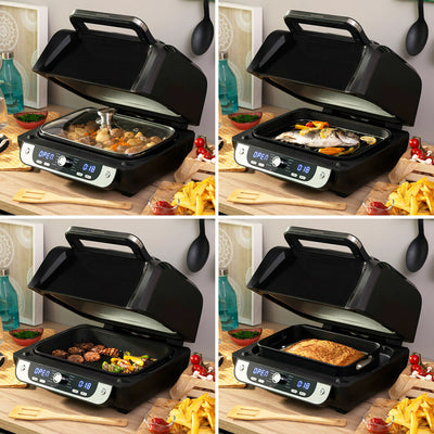 Heißluftfritteuse mit Grill, Zubehör und Rezeptbuch InnovaGoods Schwarz Stahl 3400 W 6 L (Restauriert C)