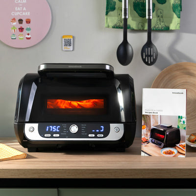 Friggitrice ad Aria con Grill, Accessori e Ricettario InnovaGoods Nero Acciaio 3400 W 6 L (Ricondizionati C)