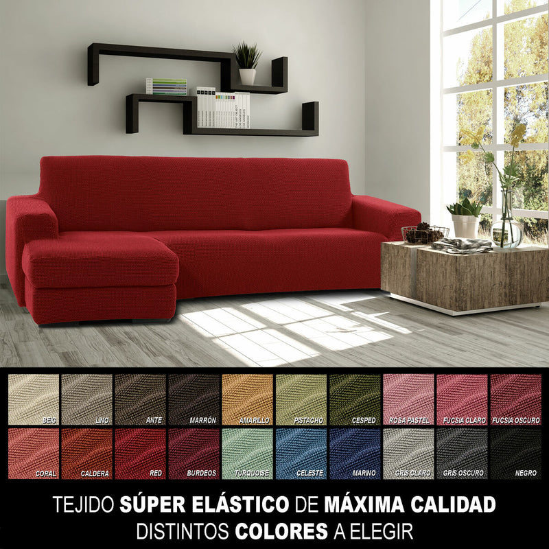 Funda para chaise longue de brazo corto izquierdo Sofaskins Rojo (Reacondicionado B)