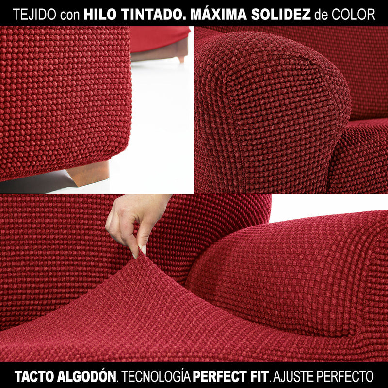 Funda para chaise longue de brazo corto izquierdo Sofaskins Rojo (Reacondicionado B)