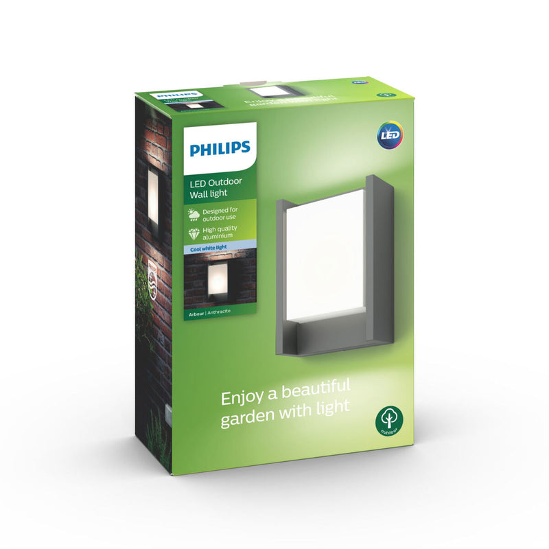 Aplique LED Philips Antracita Aluminio Plástico A++ 6 W 600 lm (1 unidad) (Reacondicionado A)