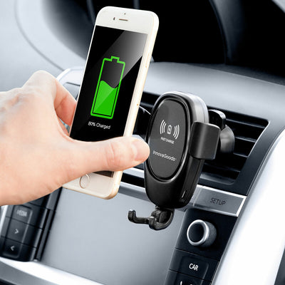 Mobile Phone Holder with Wireless Charger for Cars Wolder InnovaGoods V0103067 (Refurbished B)