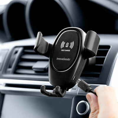 Mobile Phone Holder with Wireless Charger for Cars Wolder InnovaGoods V0103067 (Refurbished B)