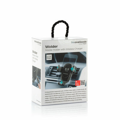 Mobile Phone Holder with Wireless Charger for Cars Wolder InnovaGoods V0103067 (Refurbished B)