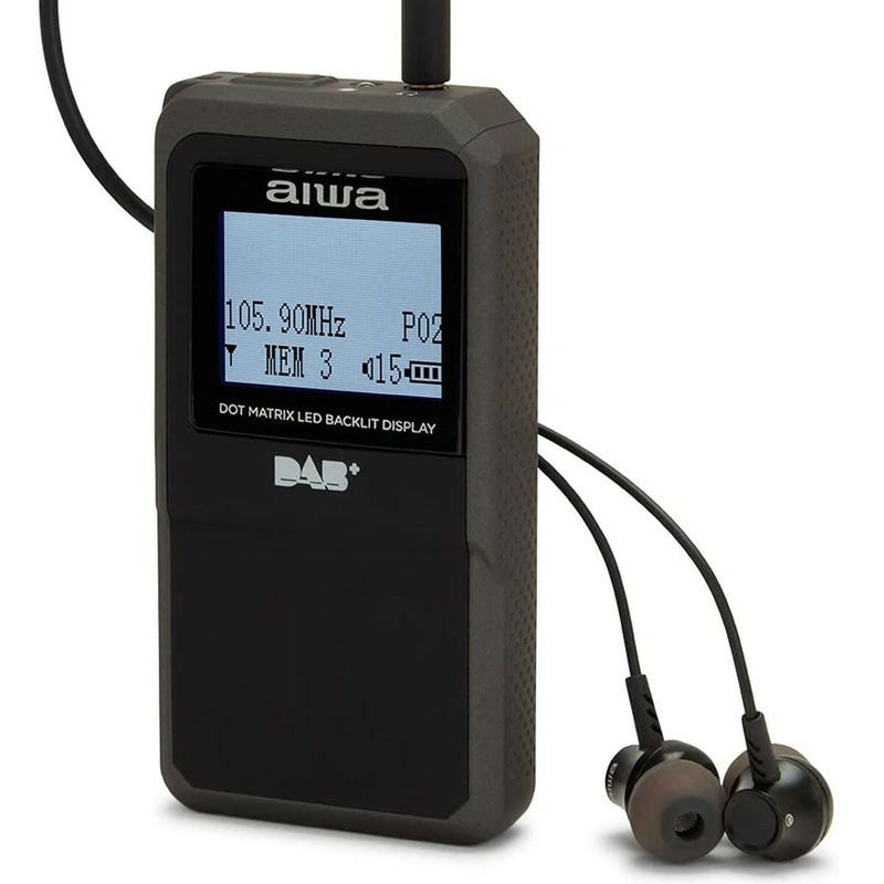 Radio Aiwa Negro DAB/DAB+/FM 1,7" (Reacondicionado A)