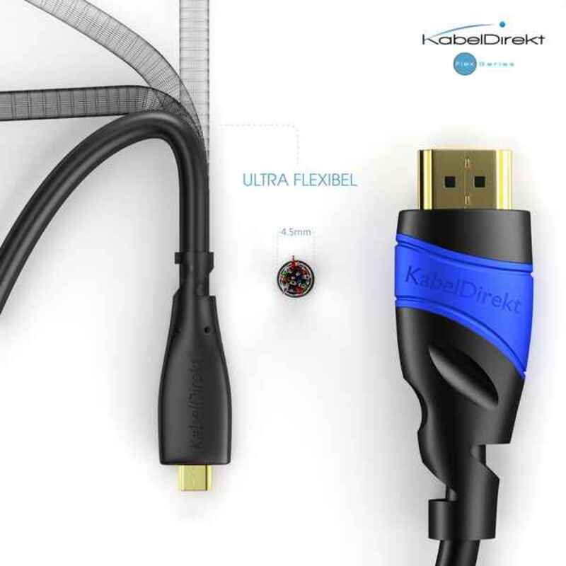 Micro HDMI-Kabel (5 m) (Restauriert A+)