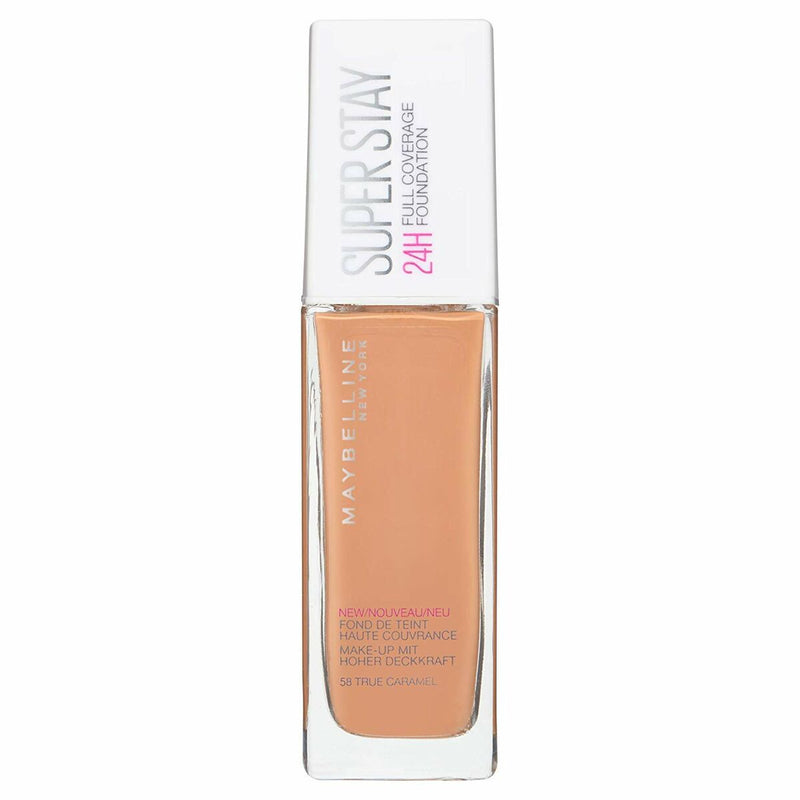 Base per Trucco Fluida Superstay Maybelline Full Coverage 58-true caramel (Ricondizionati A+)