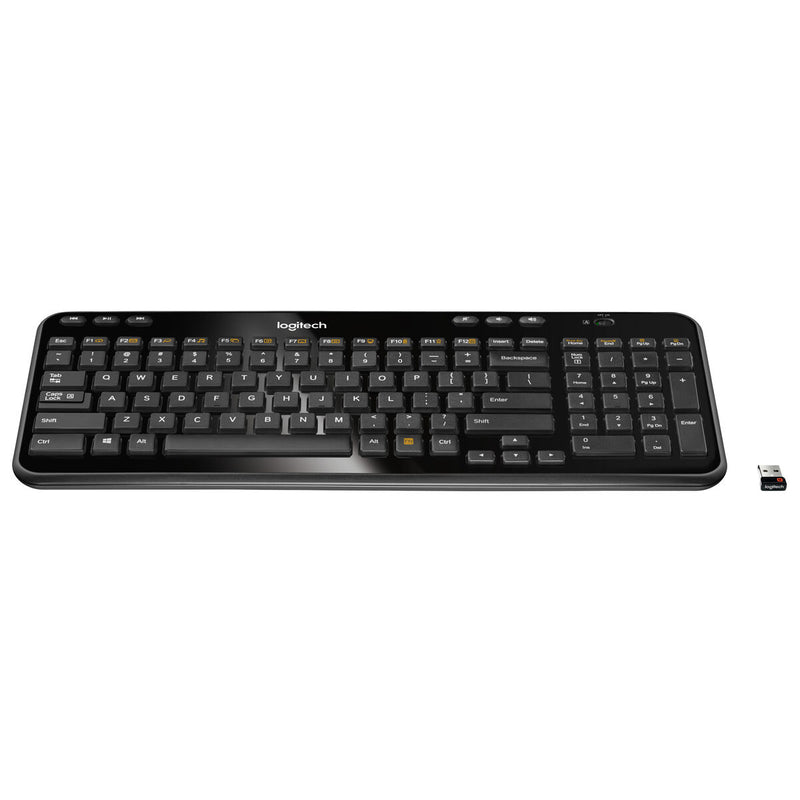 Teclado Logitech k360 Qwerty US Inglés Negro (Reacondicionado B)