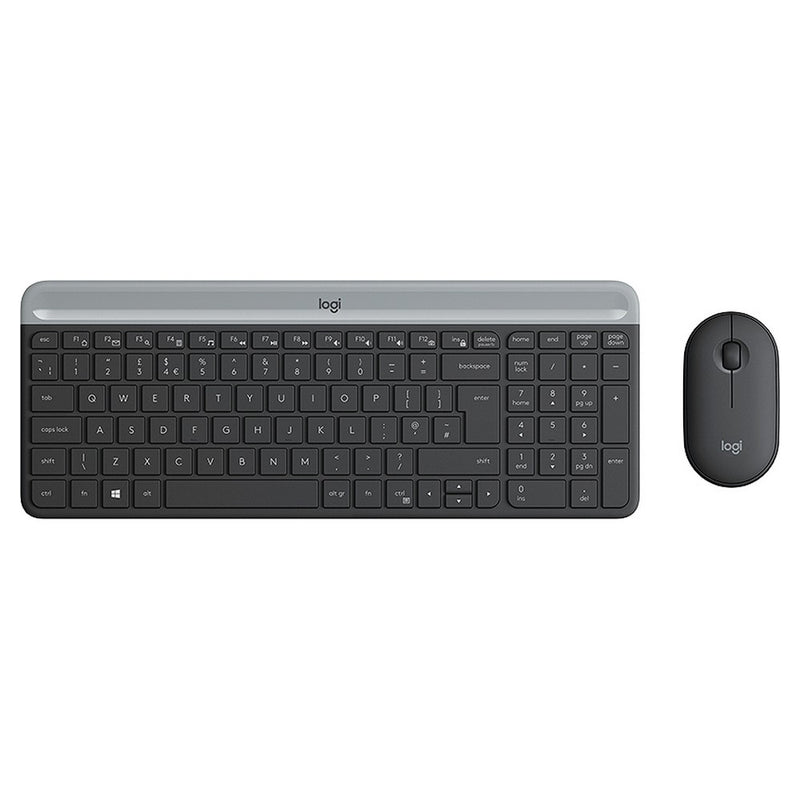 clavier et souris Logitech Noir Gris Français AZERTY QWERTY (Reconditionné B)