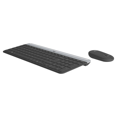 clavier et souris Logitech Noir Gris Français AZERTY QWERTY (Reconditionné B)