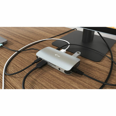 Dockstation i-Tec USB-C Nano Dock HDMI/VGA with LAN + Power Delivery 100 W Plateado (Reacondicionado A+)