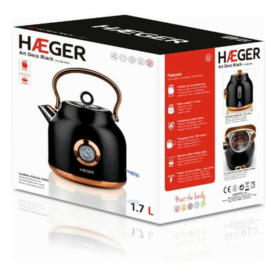 Hervidor y Tetera Eléctrica Haeger EK-22B.024A Negro Multicolor Acero Inoxidable 2200 W 1,7 L (1,7 L) (Reacondicionado A)