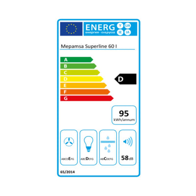 Hotte standard Mepamsa Superline 60 60 cm 415 m3/h 69 dB 140W (Reconditionné A+)