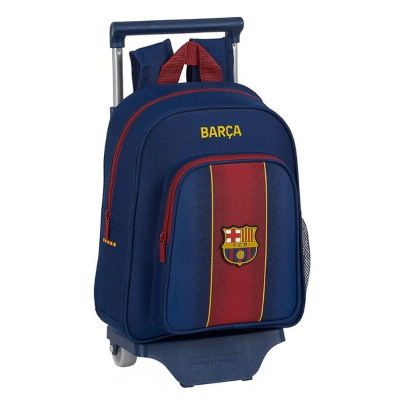 School Rucksack with Wheels 705 F.C. Barcelona M020B Blue (Refurbished B)