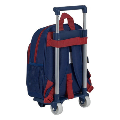 School Rucksack with Wheels 705 F.C. Barcelona M020B Blue (Refurbished B)