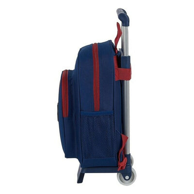 School Rucksack with Wheels 705 F.C. Barcelona M020B Blue (Refurbished B)