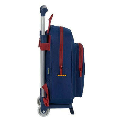 School Rucksack with Wheels 705 F.C. Barcelona M020B Blue (Refurbished B)