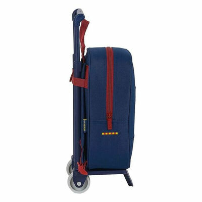 School Rucksack with Wheels 805 F.C. Barcelona M280 Blue (Refurbished A)