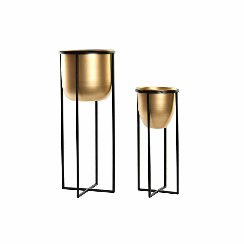 Set de pots DKD Home Decor Métal Moderne (2 Unités) (Reconditionné B)