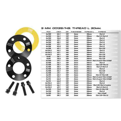 Kit di distanziali OMP OMPS08540501 (Ricondizionati B)