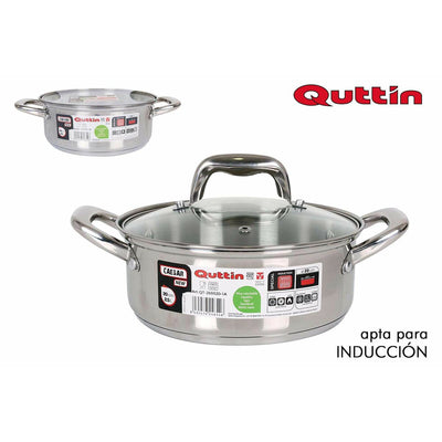 Casserole Quttin 139489 Avec couvercle Argenté Acier inoxydable 1,5 L 2,5 L (Reconditionné B)