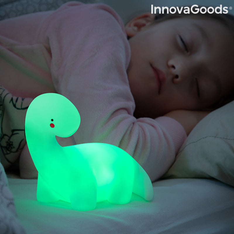 Lámpara Dinosaurio LED Multicolor Lightosaurus InnovaGoods IG815318 Blanco Vinilo (1 unidad) (Reacondicionado B)