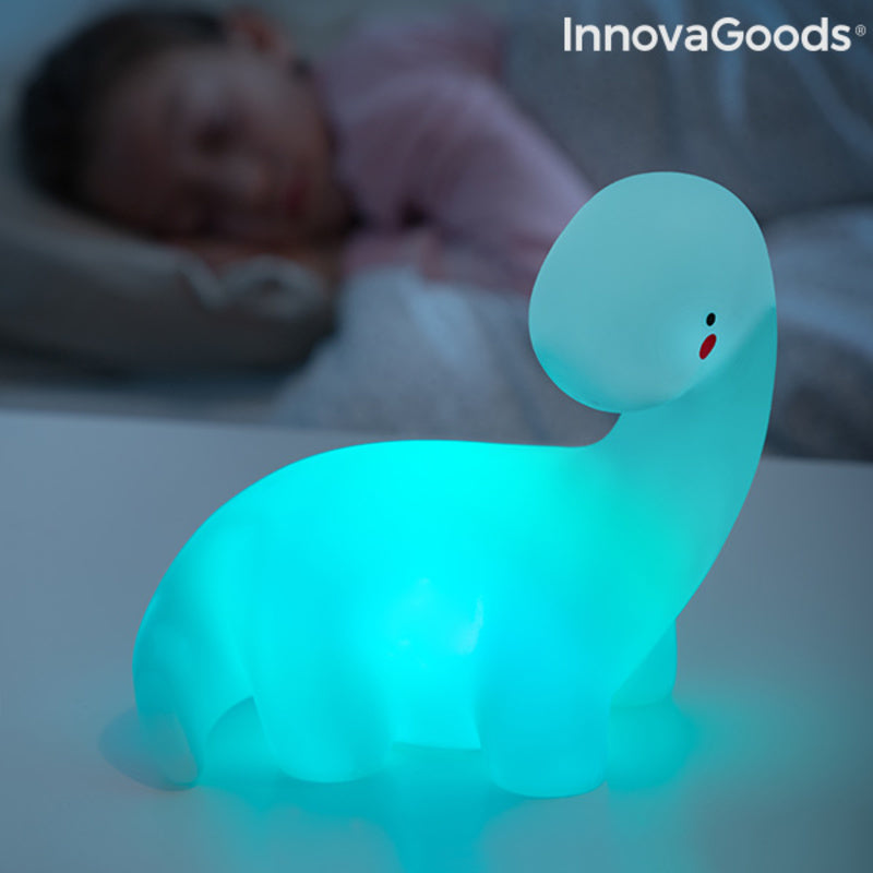 Lámpara Dinosaurio LED Multicolor Lightosaurus InnovaGoods IG815318 Blanco Vinilo (1 unidad) (Reacondicionado B)