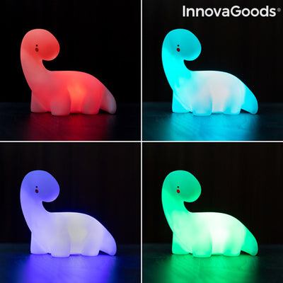 Lámpara Dinosaurio LED Multicolor Lightosaurus InnovaGoods IG815318 Blanco Vinilo (1 unidad) (Reacondicionado B)