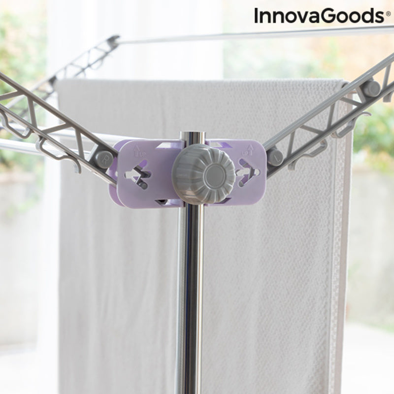 Folding Electric Drying Rack with Air Flow Breazy InnovaGoods IG815349 Aluminium Metal White (Refurbished A)