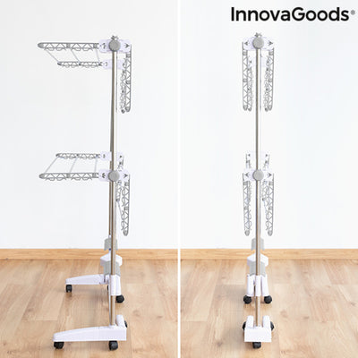 Folding Electric Drying Rack with Air Flow Breazy InnovaGoods IG815349 Aluminium Metal White (Refurbished A)