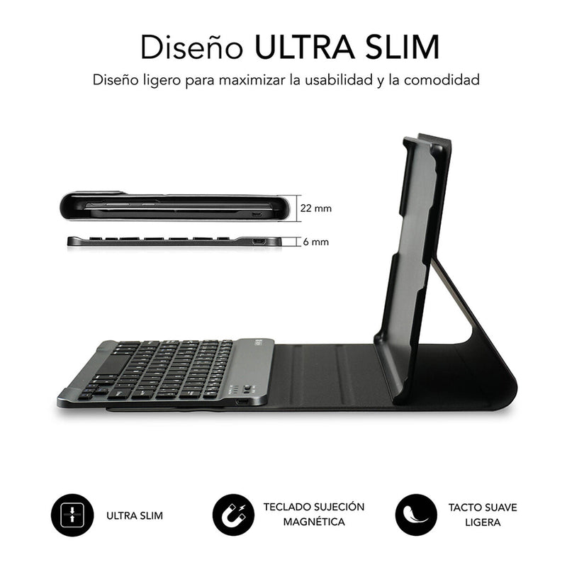 Housse pour Tablette et Clavier Subblim SUBKT3-BTL100 Noir Espagnol Qwerty (Reconditionné A)