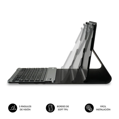 Funda para Tablet y Teclado Subblim SUBKT3-BTL100 Negro Qwerty Español (Reacondicionado A)