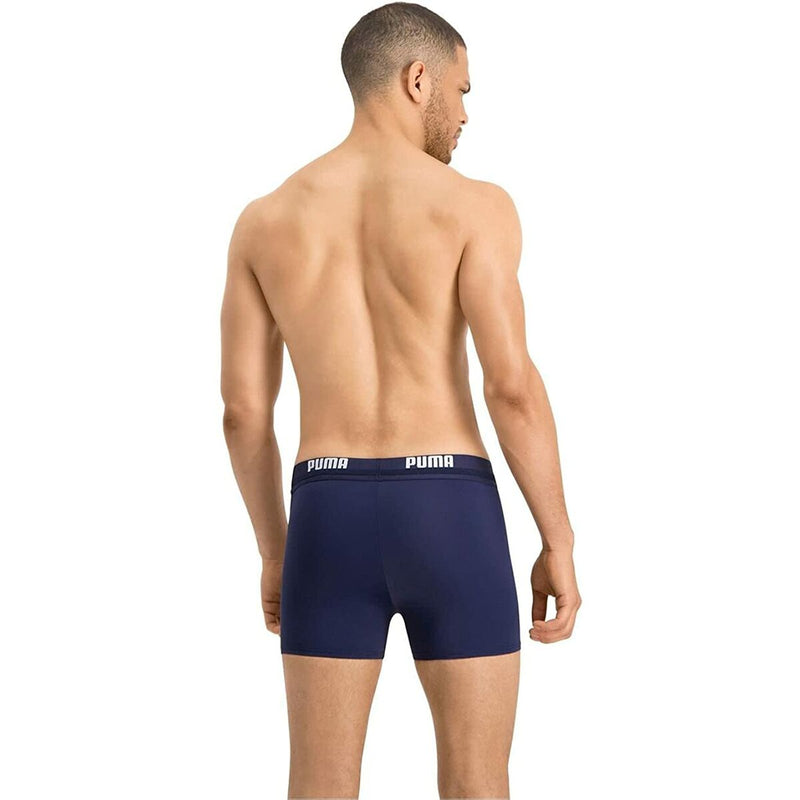 Men’s Bathing Costume Puma Logo Swim Trunk Navy Blue (Refurbished A)