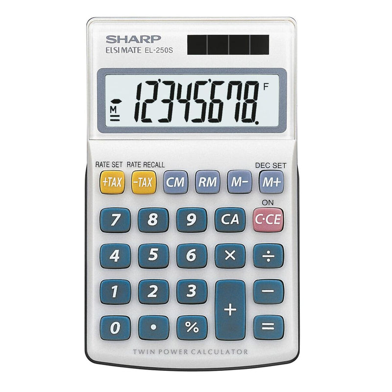 Calculator Blue White Silver Plastic (Refurbished A+)