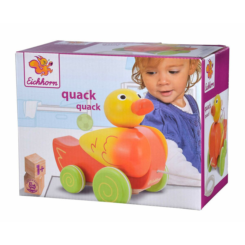 Jouet pour bébé Eichorn quack quack Canard Bois (Reconditionné C)