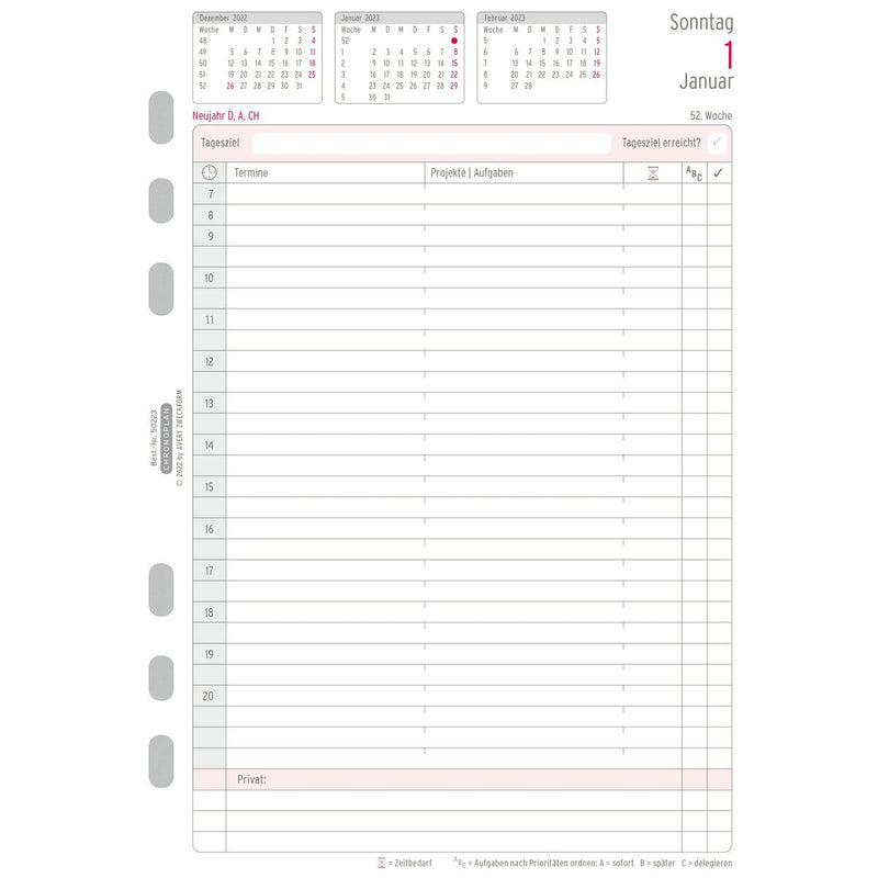 Agenda A5 (148 mm x 210 mm) (Reconditionné A)