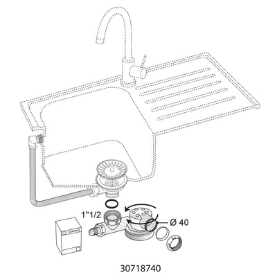 Pipe Wirquin TM100040 Espace Built-in drain (Refurbished D)